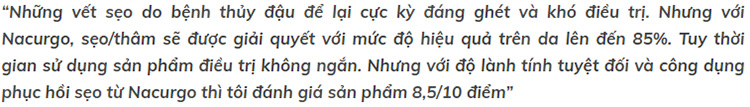 review Nacurgo gel