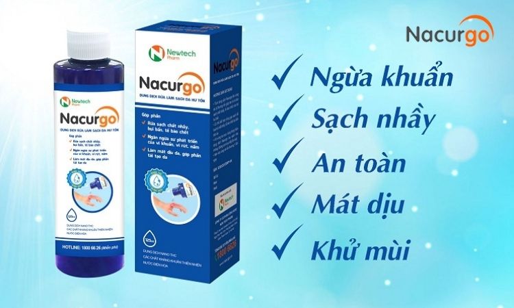 Dung dịch rửa da hư tổn Nacurgo